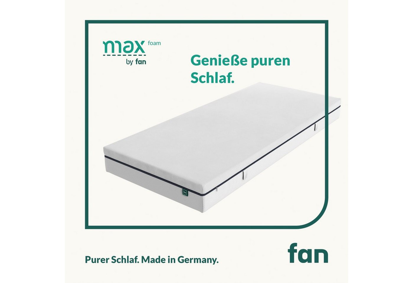 Komfortschaummatratze max foam by fan, 5 Zonen Matratze 90x200 cm, 140x200 & weitere Größen, fan, 18 cm hoch, Matratze, 90x200 cm von Stiftung Warentest "GUT (1 – Bild 3 von 5