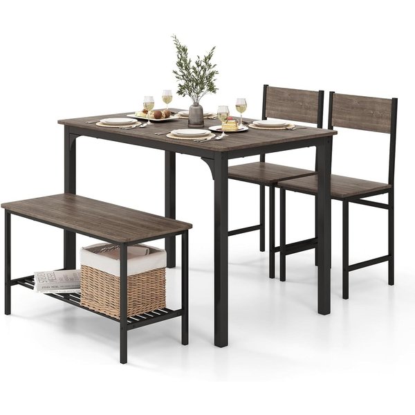 KOMFOTTEU Essgruppe, (Set, 4-tlg), Industriedesign mit Metallgestell