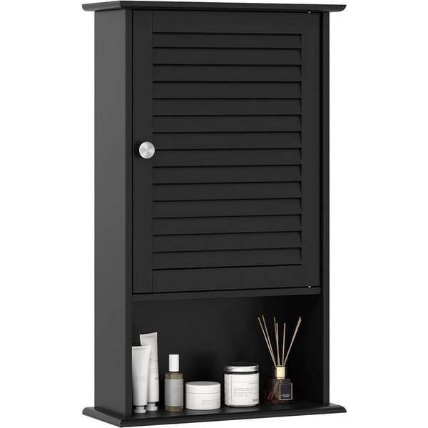 KOMFOTTEU Hängeschrank Badezimmerschrank mit verstellbarem Fächer & Ablage, 42 x 17 x 70 cm