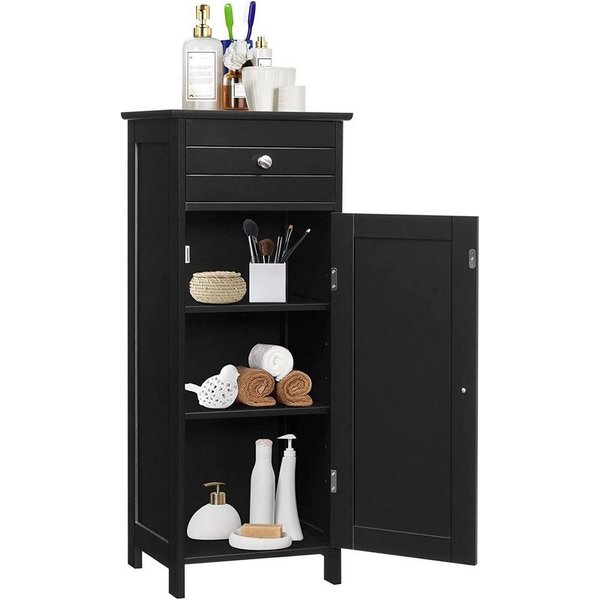 KOMFOTTEU Midischrank Badschrank Midischrank Badkommode mit Schublade, 30 x 35 x 87 cm
