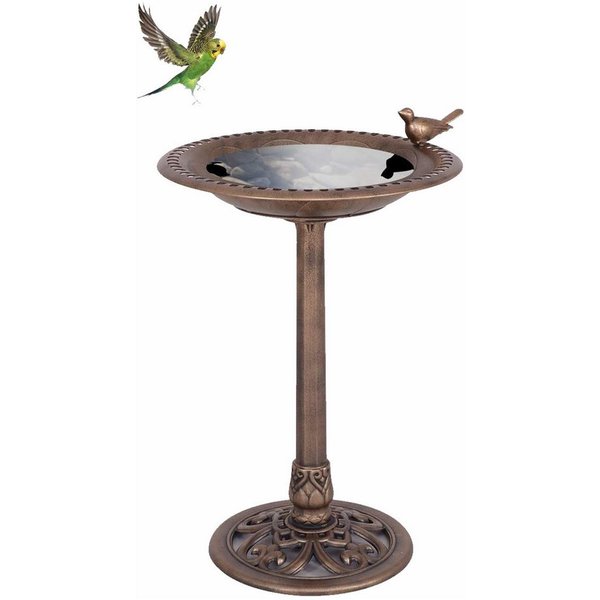 KOMFOTTEU Vogeltränke Vogelbad Vogelfuttersäule, für Wildvögel