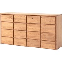 Kommode "Rödvig" aus Wildeiche, mit 4 Schubladen und 4 Türen, B 130 x T 48 x H 91 cm