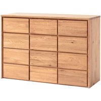 Kommode "Rödvig" aus Wildeiche, mit 3 Schubladen und 3 Türen, B 130 x T 48 x H 91 cm