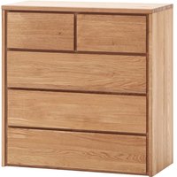 Kommode "Rödvig" aus Wildeiche, mit 5 Schubladen, B 88 x T 42 x H 91 cm