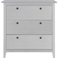 Kommode "Solvita" mit 3 Schubladen, B 91 x T 40 x H 91 cm, Kiefer weiß