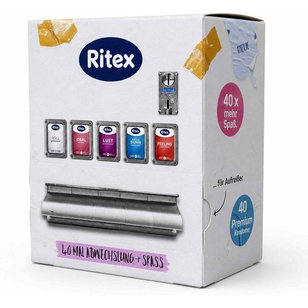 Ritex Kondome RITEX Kondomautomat 5 versch. Sorten Großpackung 40 Stück