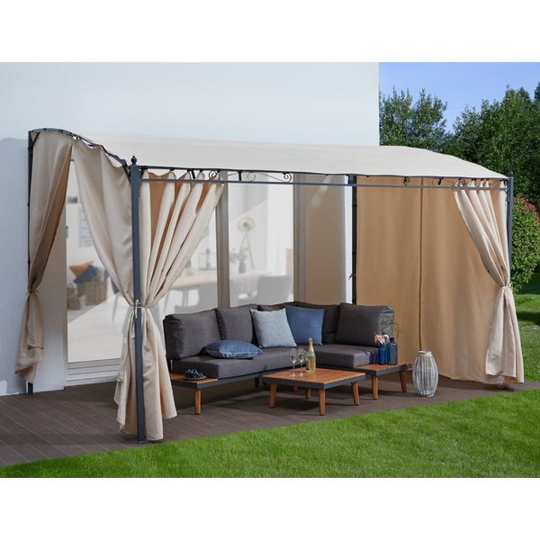 KONIFERA Anbaupavillon Burano, mit 3 Seitenteilen, (Set), BxT : 300x250 cm oder 400x250 cm