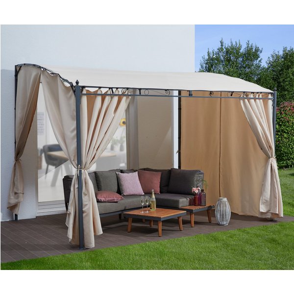 KONIFERA Anbaupavillon Burano, mit 3 Seitenteilen, (Set), BxT : 300x250 cm oder 400x250 cm