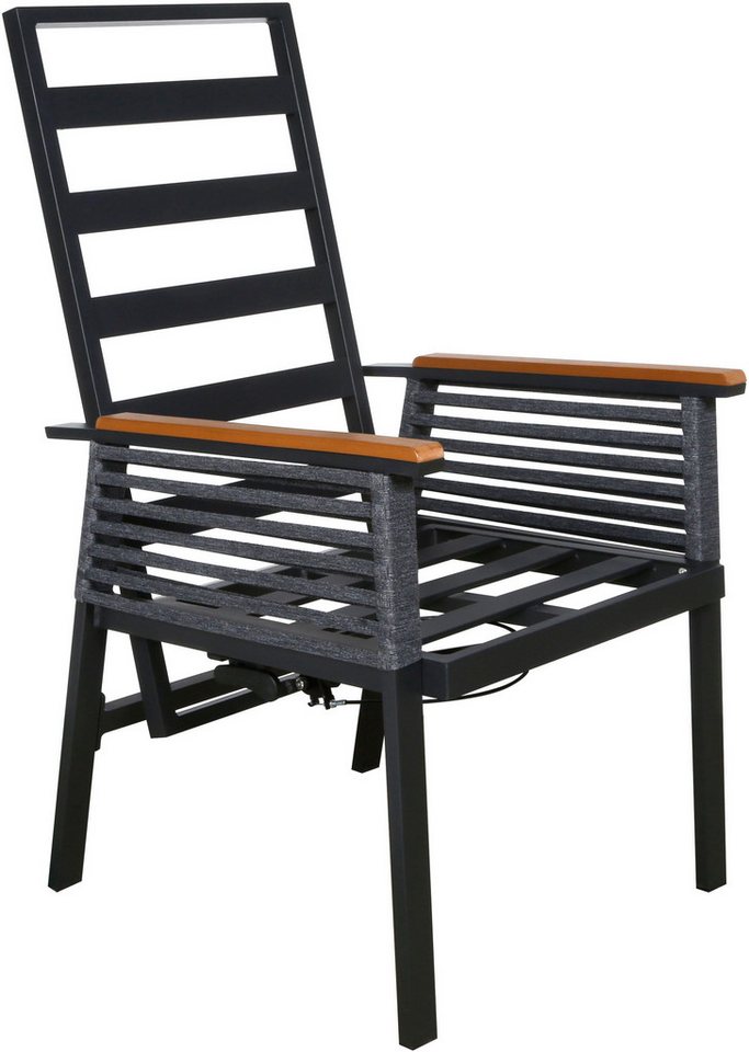 KONIFERA Balkonset Edessa Komfort, (Set, 5-tlg., 2x Sessel, 2x Auflage, 1x Tisch), beinhaltet 2 Sessel mit Sitzauflagen und 1 Tisch – Bild 4 von 5