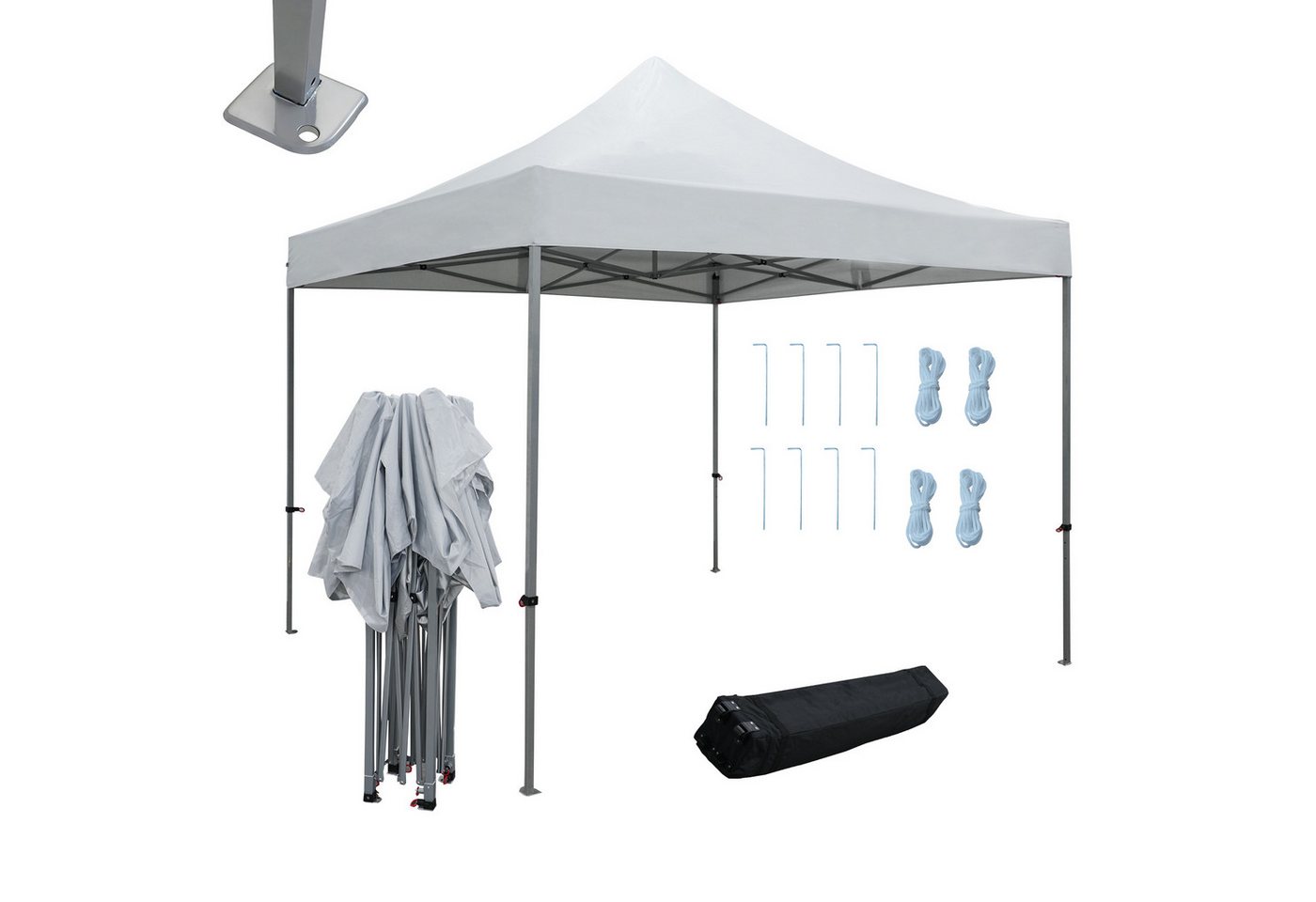 KONIFERA Faltpavillon Valencia Lux, mit 4 Seitenteilen, Festival & Partyzelt / einfacher Auf-& Abbau / BxTxH: 300x300x330 cm – Bild 2 von 5