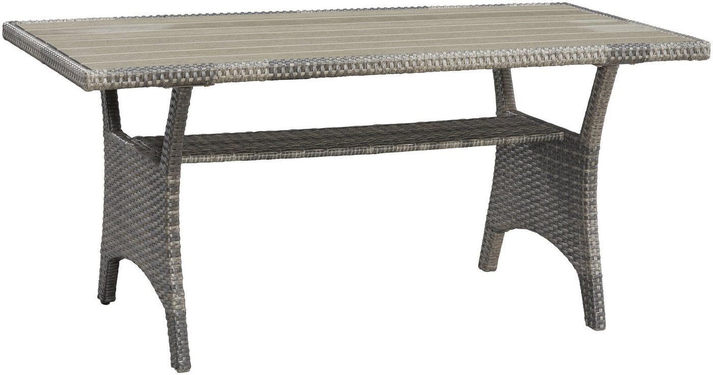 KONIFERA Gartenlounge-Set Amsterdam, (Set, 16-tlg., 1x 3er Sofa, 1x 2 Sessel, 2x Hocker, 1xTisch 144,5x74x67cm,Polyrattan), Stahl, Ablagefläche unter dem Tisch, – Bild 4 von 5