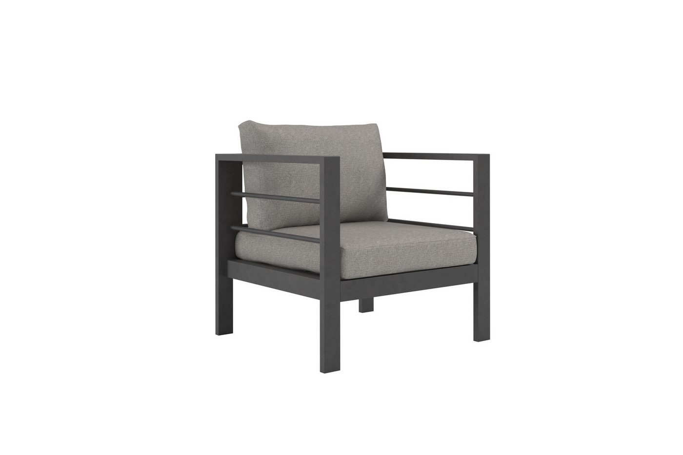 KONIFERA Gartenlounge-Set »New Jersey«, (Set, 12-tlg., 1x2er Sofa, 2 Sessel, Tisch 62x110x41 cm, inkl. Auflagen), Tischplatte aus Nonwood – Bild 5 von 5