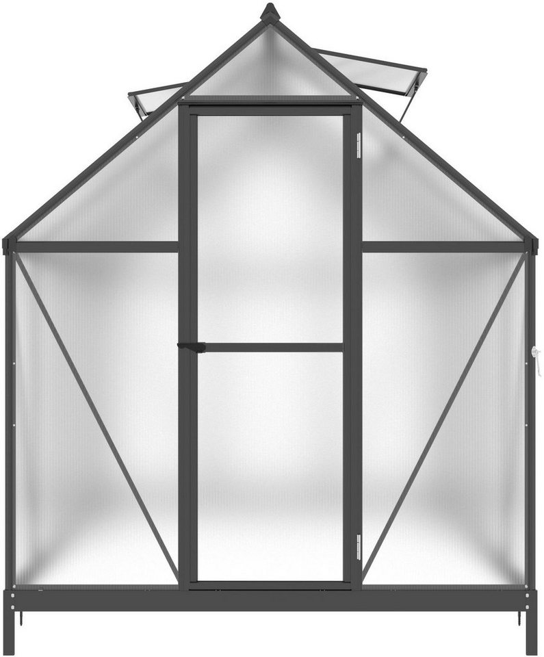 KONIFERA Gewächshaus Almería, BxTxH: 182 x 304 x 208 cm, 4 mm Wandstärke, Set, mit Fundamentrahmen – Bild 5 von 5