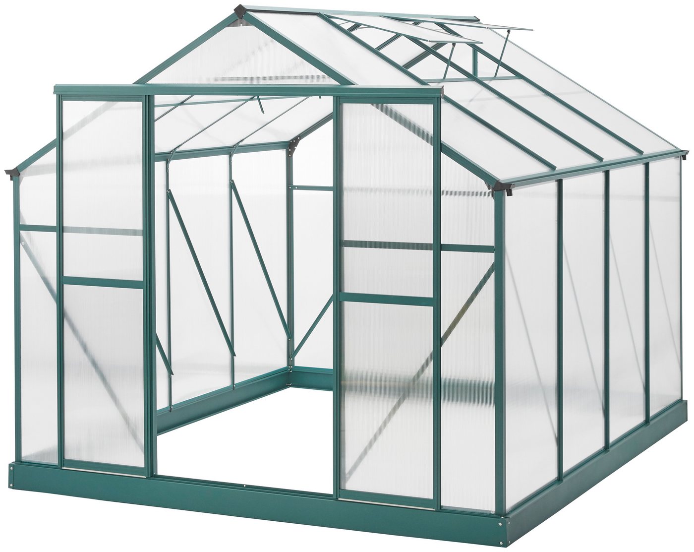 KONIFERA Gewächshaus Asti 2900, BxTxH: 244 x 294 x 215 cm, 6 mm Wandstärke, Komplett-Set – Bild 3 von 5
