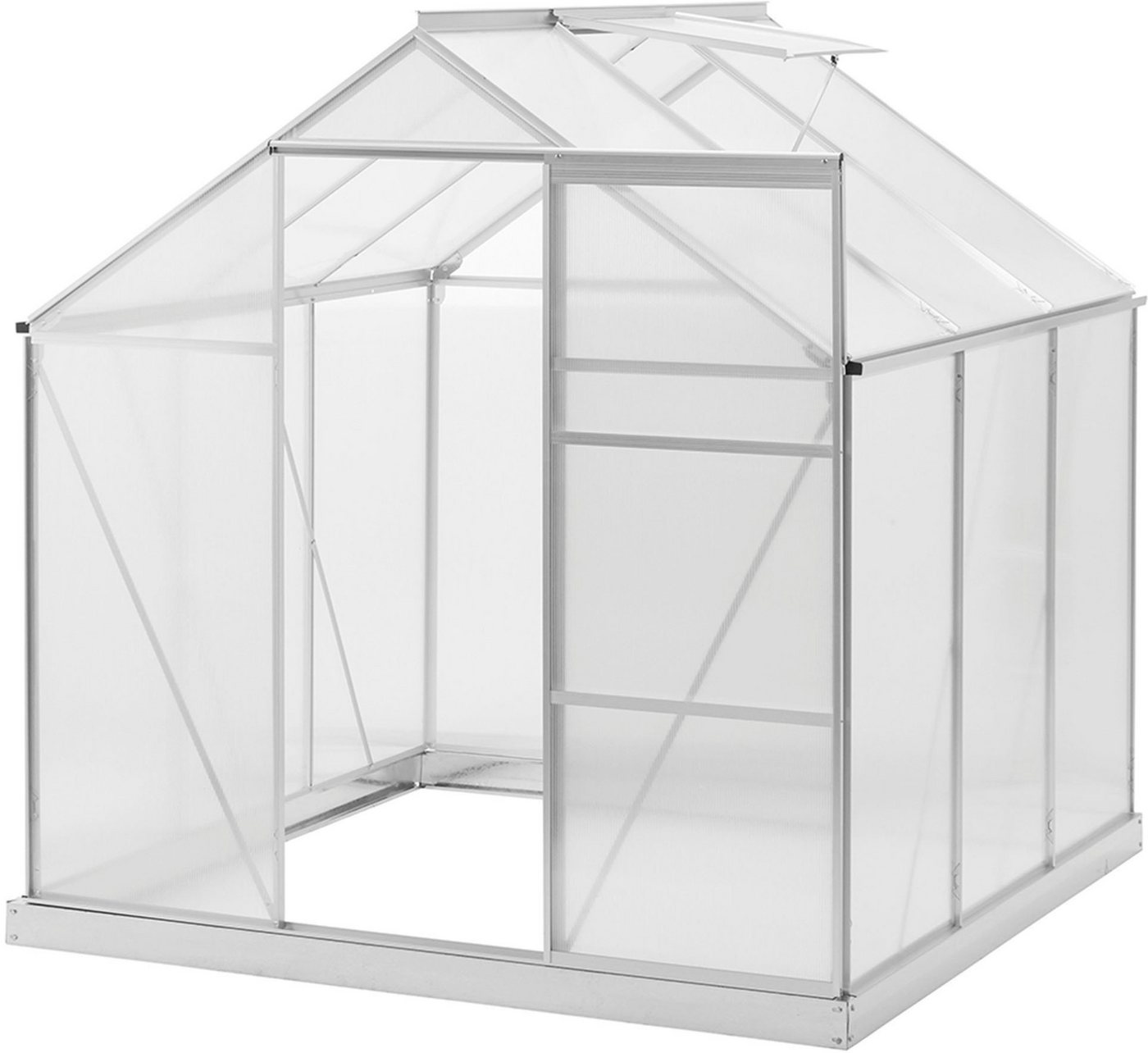 KONIFERA Gewächshaus Florenz, BxTxH: 190 x 190 x 195 cm, 4 mm Wandstärke, mit Fundamentrahmen – Bild 2 von 5