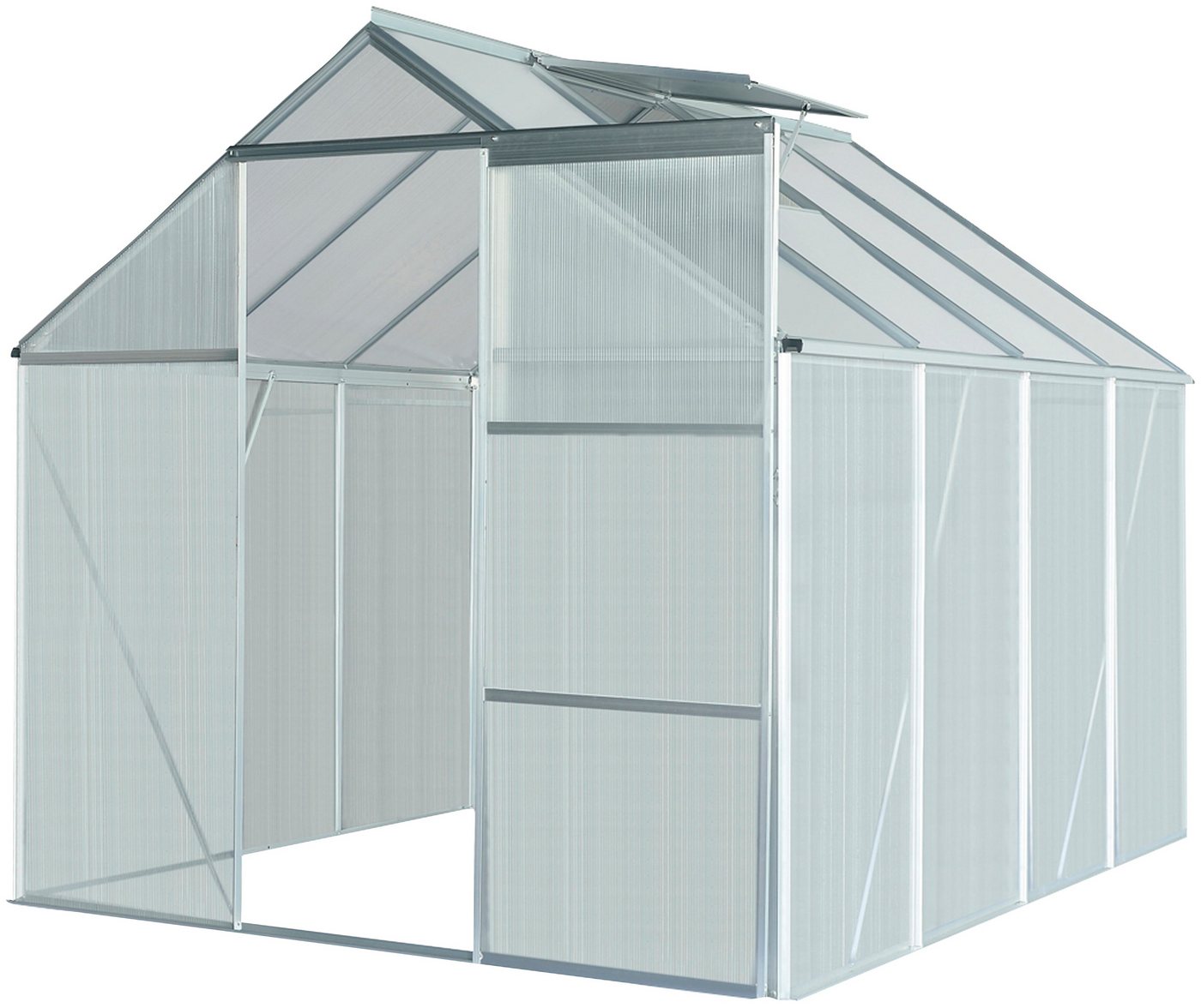 KONIFERA Gewächshaus Florenz, BxTxH: 190 x 250 x 194 cm, 4 mm Wandstärke – Bild 2 von 5