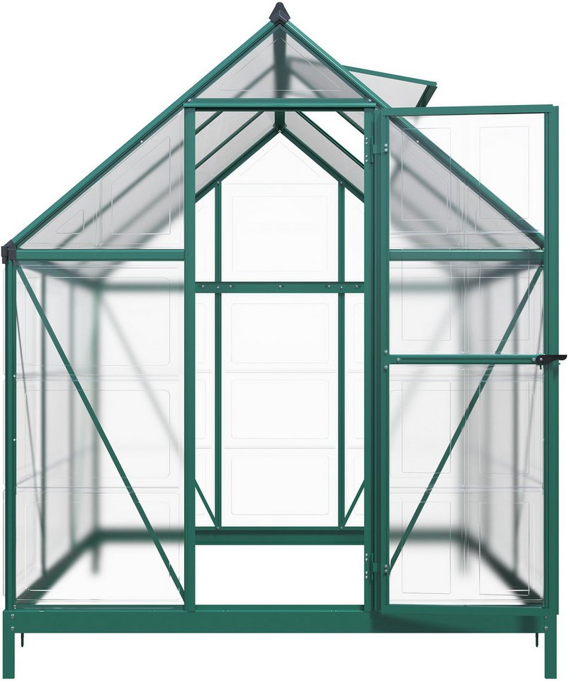 KONIFERA Gewächshaus Sunny, BxTxH: 182 x 182 x 208 cm, 7 mm Wandstärke, Komplett-Set – Bild 2 von 5