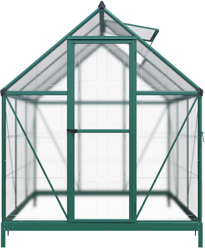 KONIFERA Gewächshaus Sunny, BxTxH: 182 x 182 x 208 cm, 7 mm Wandstärke, Komplett-Set – Bild 3 von 5