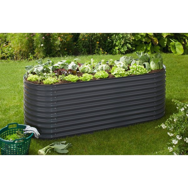 KONIFERA Hochbeet, bodenloses Gartenbeet aus verzinktem Stahl, witterungsbeständig, BxTxH: 240x80x82 cm, in 2 Farben
