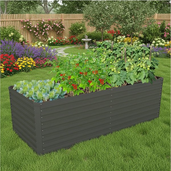 KONIFERA Hochbeet "Emmy", bodenloses Gartenbeet aus verzinktem Stahl, mit Verstrebungen für mehr Stabilität, in zwei Farben
