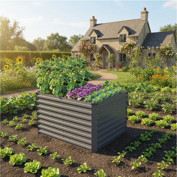 KONIFERA Hochbeet "Emmy", bodenloses Gartenbeet aus verzinktem Stahl, mit Verstrebungen für mehr Stabilität, in zwei Farben