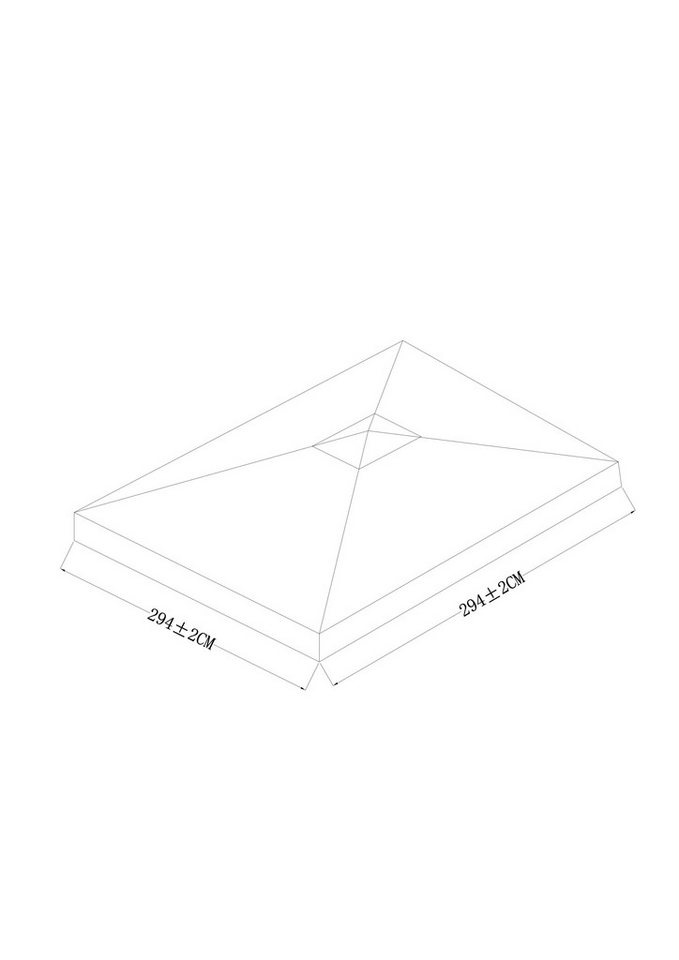 KONIFERA Pavillon-Ersatzdach Murano, 300 g/m², BxT: 300x300 cm – Bild 4 von 4