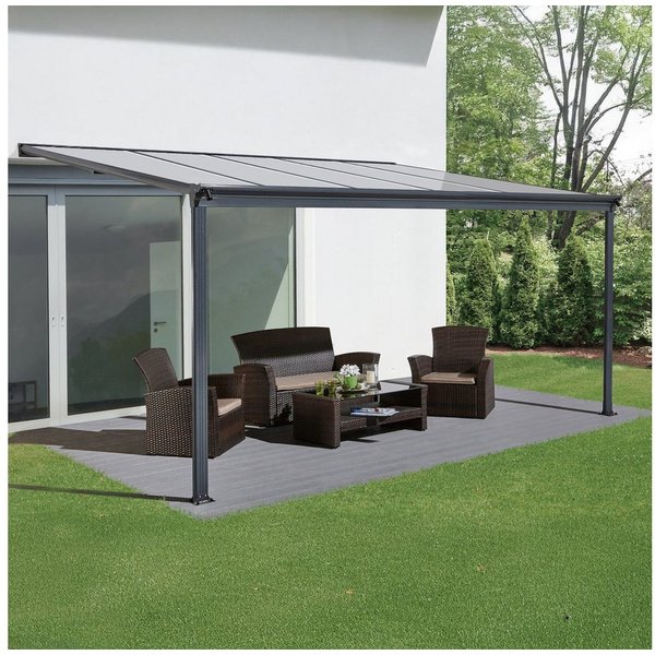 KONIFERA Terrassendach Barcelona, BxT: 312x303 cm, Bedachung Doppelstegplatten, in verschiedenen Größen
