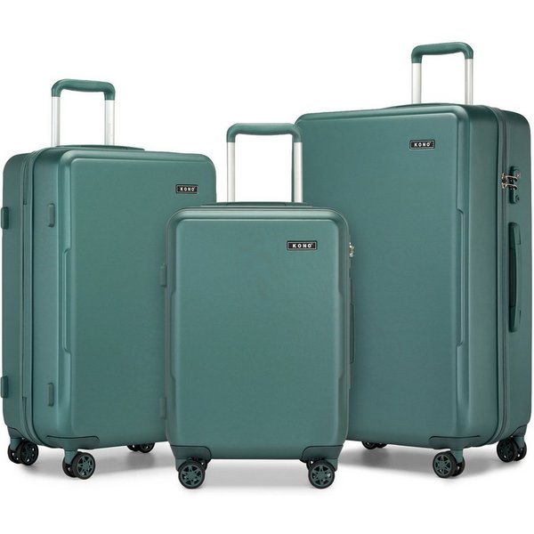 KONO Handgepäck-Trolley Koffer, PC + ABS Hartschale, TSA-Schloss, Doppel-Spinnräder