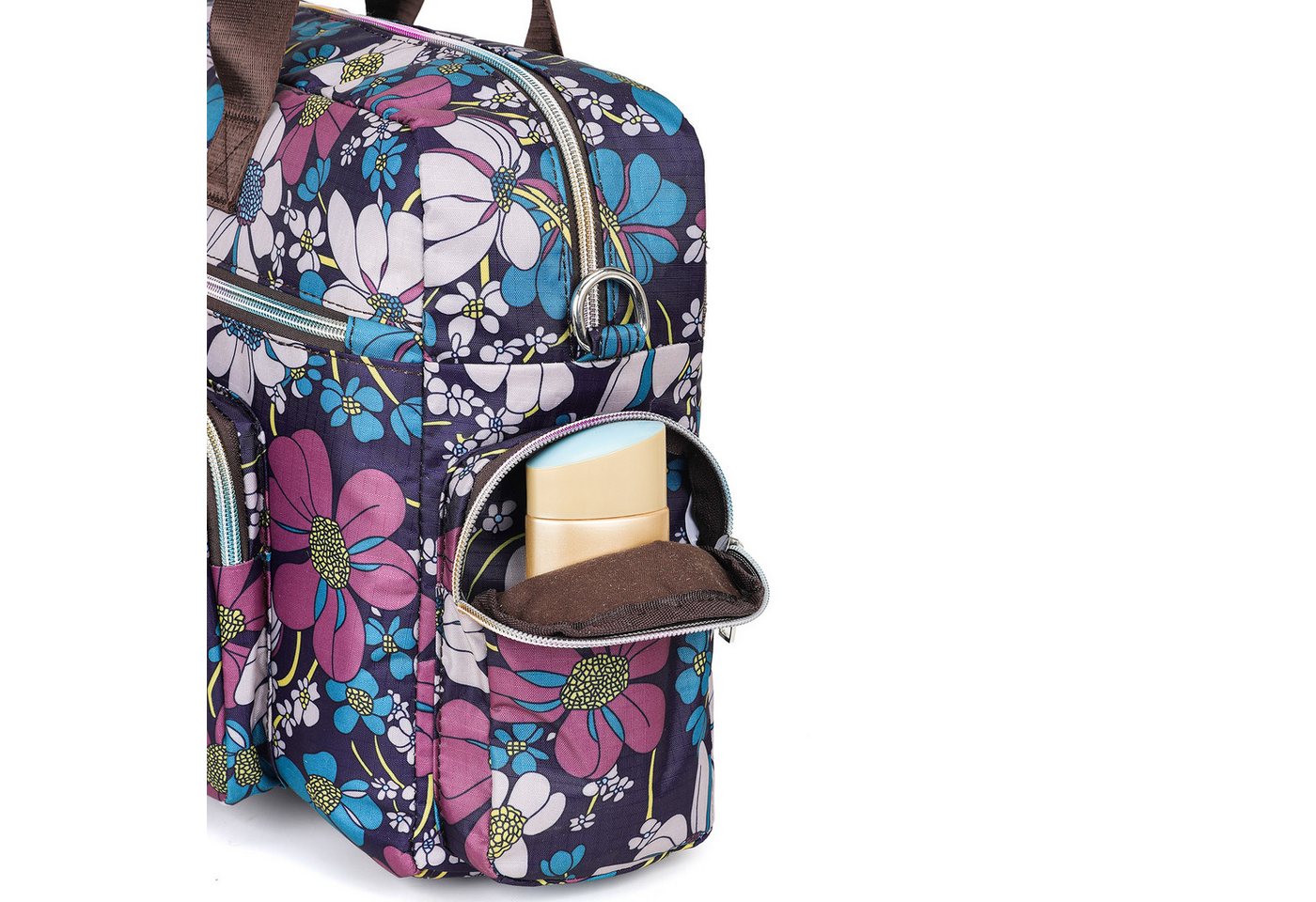 KONO Handtasche Damenhandtasche, Wasserdicht mit Blumenmuster – Bild 5 von 5