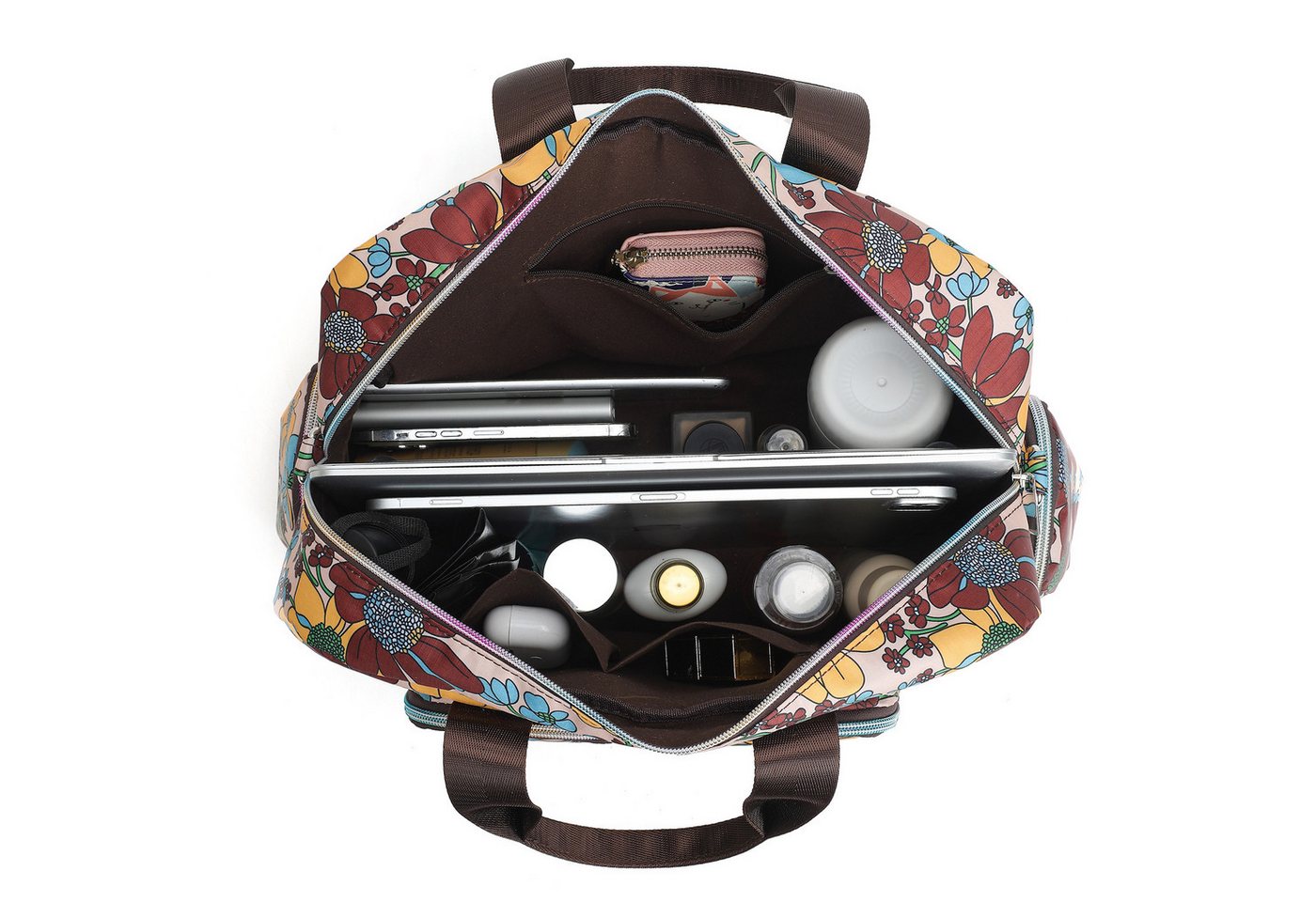KONO Handtasche Damenhandtasche, Wasserdicht mit Blumenmuster – Bild 3 von 5