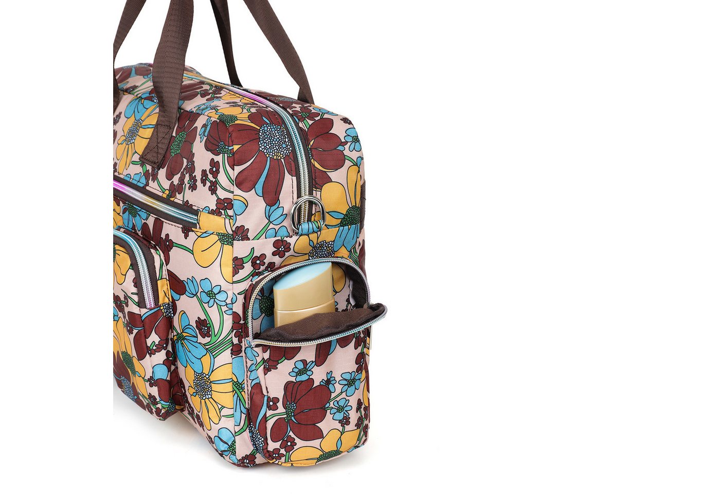 KONO Handtasche Damenhandtasche, Wasserdicht mit Blumenmuster – Bild 5 von 5