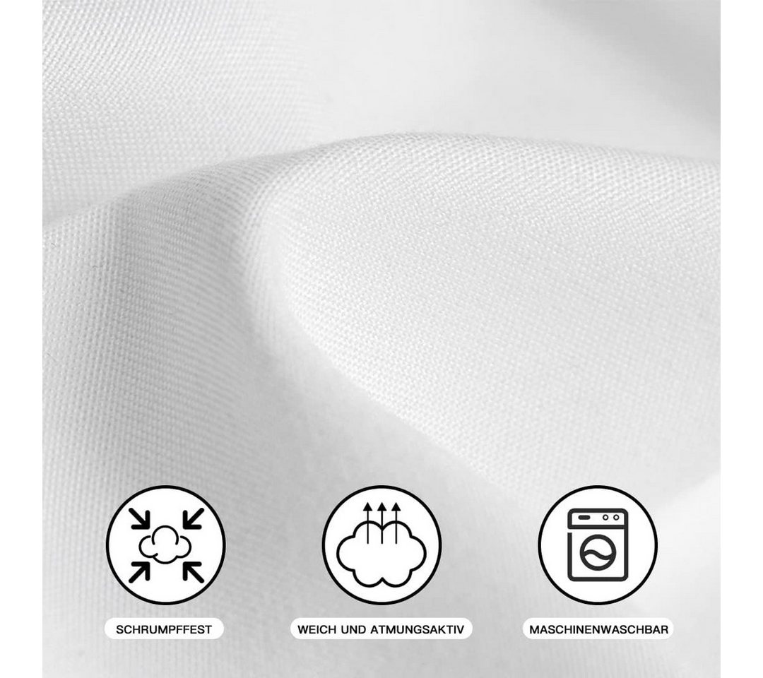 KONO Kissenbezüge 2er Set, Mikrofaser, weich, atmungsaktiv, waschbar pflegeleicht, (2 Stück), 40*80cm*2pcs – Bild 4 von 5