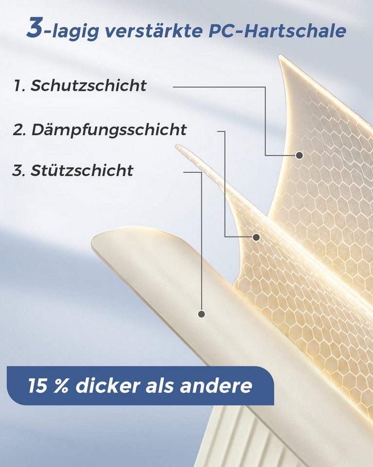 KONO Koffer Hartschalenkoffer, Reisekoffer aus PC mit Aluminium-Rahmen – Bild 3 von 5