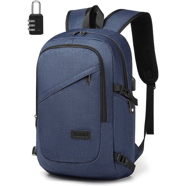 KONO Laptoprucksack, XL Laptop-Rucksack (50x30x14cm) + kleines Zahlenschloss