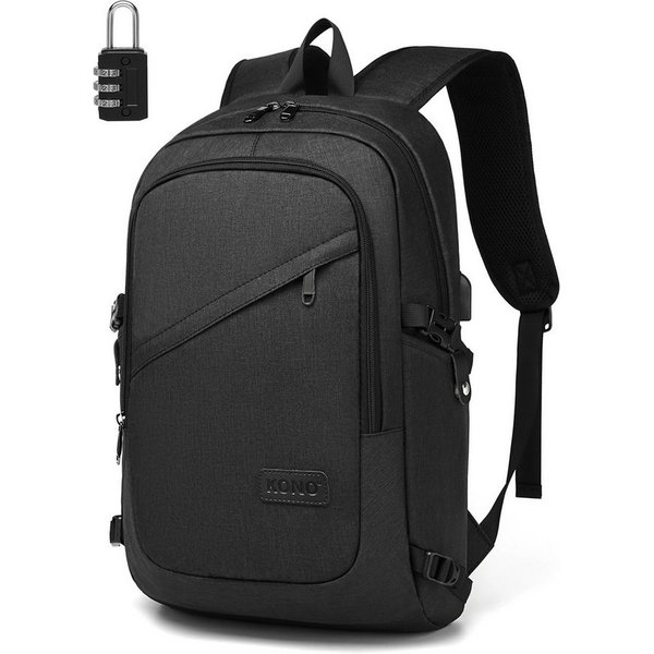 KONO Laptoprucksack, XL Laptop-Rucksack (50x30x14cm) + kleines Zahlenschloss