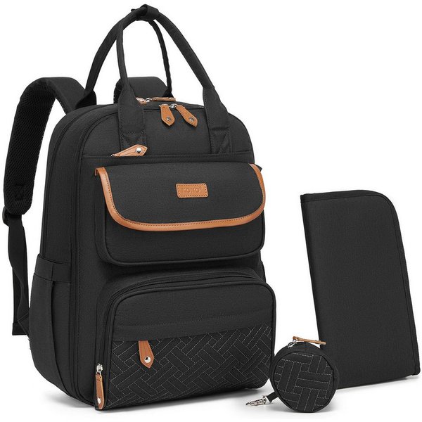 KONO Wickelrucksack, Multifunktionaler Babyrucksack mit Laptopfach