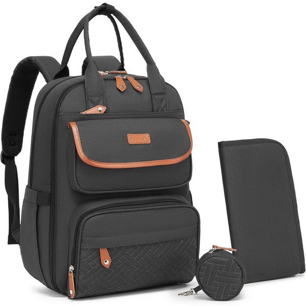 KONO Wickelrucksack, Multifunktionaler Babyrucksack mit Laptopfach