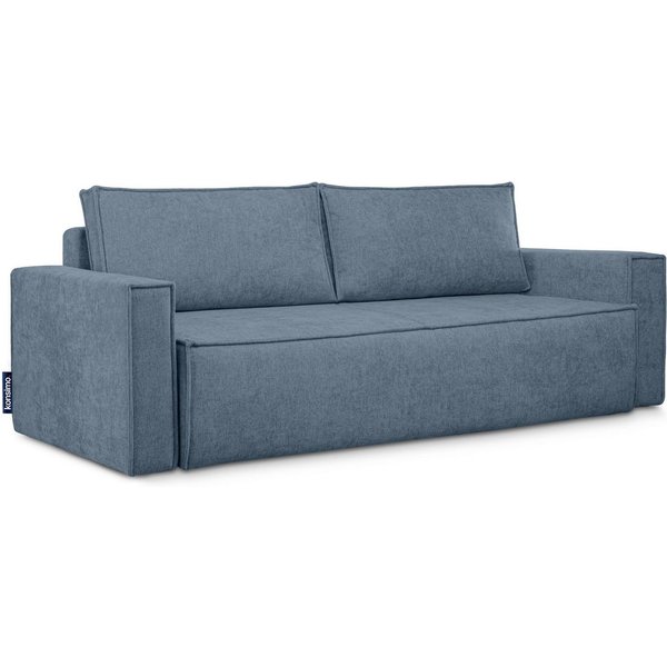 KONSIMO® 3-Sitzer NAPI Sofa mit Schlaffunktion & massivem Gestell, hergestellt in der EU, Couch für Dauerschläfer, mit Wellenunterfederung, Großer Bettkasten