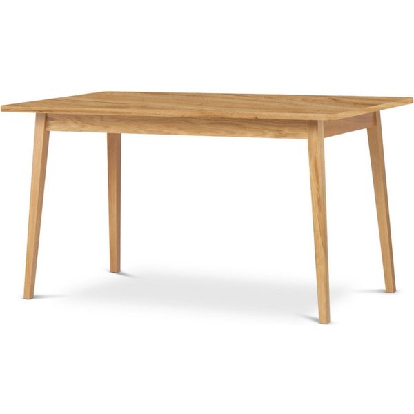 KONSIMO® Esstisch FRISK Esszimmertisch ausziehbar Esstisch Küchentisch, Tischplatte 18mm, Skandinavischer Stil, Höhe 75cm, Eichenholzgestell