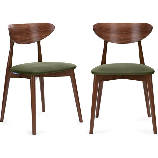 KONSIMO® Polsterstuhl RABI Holzstuhl, Küchenstühle, Esszimmerstühle, hergestellt in der EU (2 St), Gestell aus Buche Massivholz, Japandi, fertigmontiert