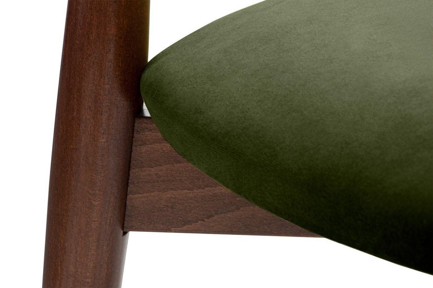 KONSIMO® Polsterstuhl RABI Holzstuhl, Küchenstühle, Esszimmerstühle, hergestellt in der EU (2 St), Gestell aus Buche Massivholz, Japandi, fertigmontiert – Bild 4 von 5