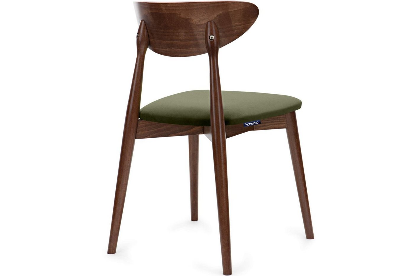 KONSIMO® Polsterstuhl RABI Holzstuhl, Küchenstühle, Esszimmerstühle, hergestellt in der EU (2 St), Gestell aus Buche Massivholz, Japandi, fertigmontiert – Bild 5 von 5