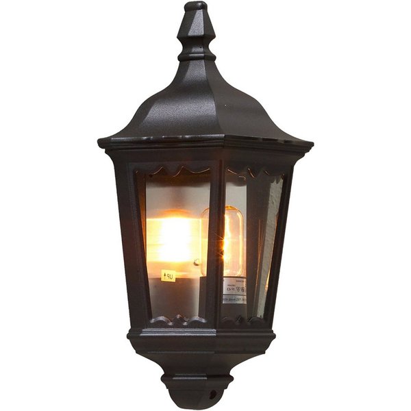 KONSTSMIDE LED Außen-Wandleuchte antike Wand-Laterne, Höhe 44,5cm, LED wechselbar, Warmweiß, Außenleuchte Halbschale zur Fassadenbeleuchtung inkl. E27 Leuchtmit