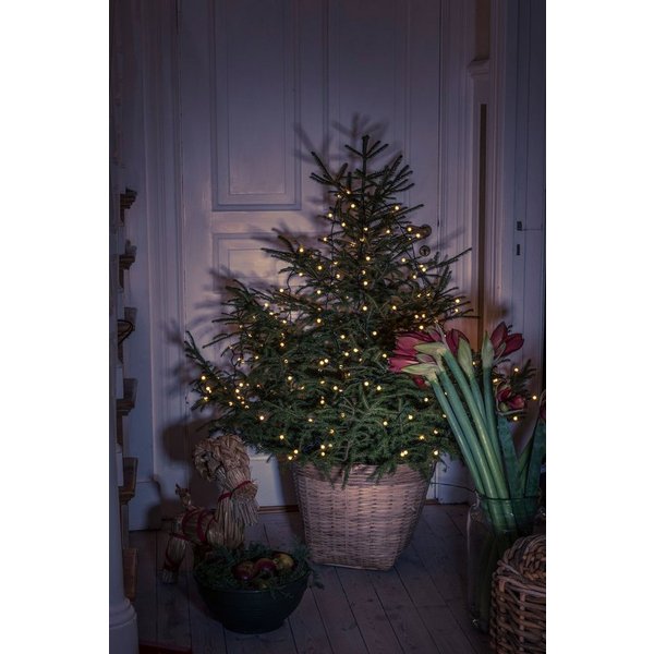 KONSTSMIDE LED-Baummantel, 150-flammig, LED Lichterkette mit Ring Ø 11, mit Globes, 5 Stränge à 30 Dioden