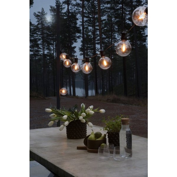 KONSTSMIDE LED-Lichterkette, 10-flammig, LED globe Biergartenkette System Basis-Set, retro Design