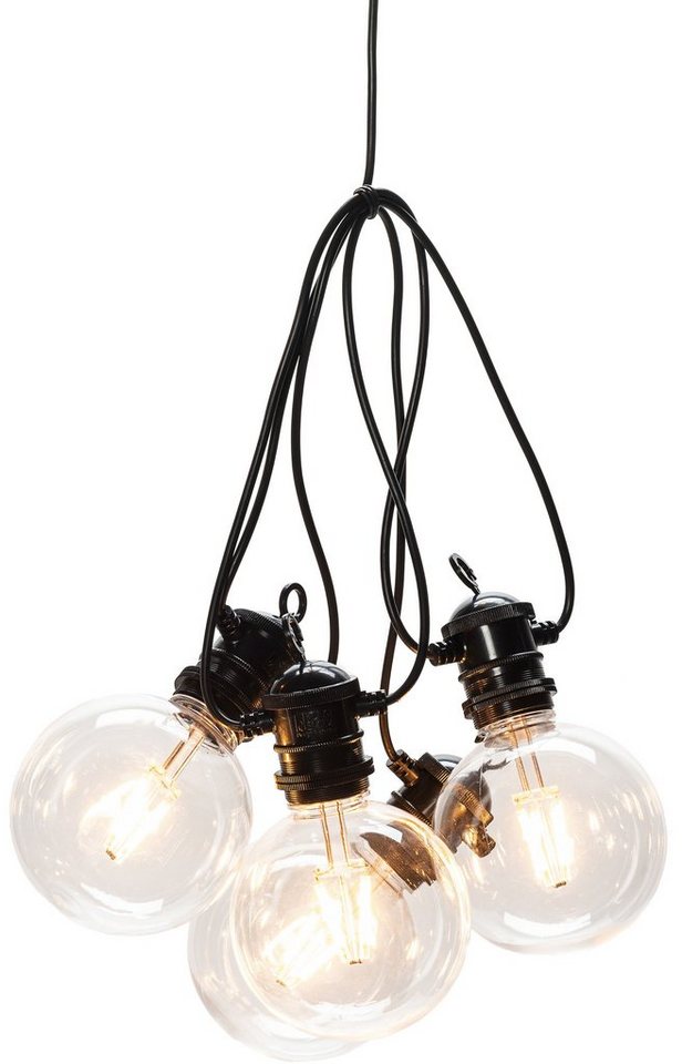 KONSTSMIDE LED-Lichterkette, 10-flammig, LED globe Biergartenkette System Basis-Set, retro Design – Bild 3 von 5