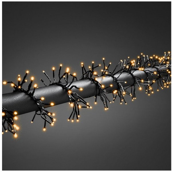 KONSTSMIDE LED-Lichterkette Weihnachtsdeko aussen, 960-flammig, Micro LED Büschellichterkette Cluster, 960 bernsteinfarbene Dioden