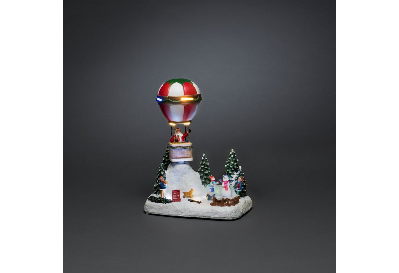 KONSTSMIDE Weihnachtsfigur (1 St), LED Heissluftballon mit Musik – Bild 3 von 4