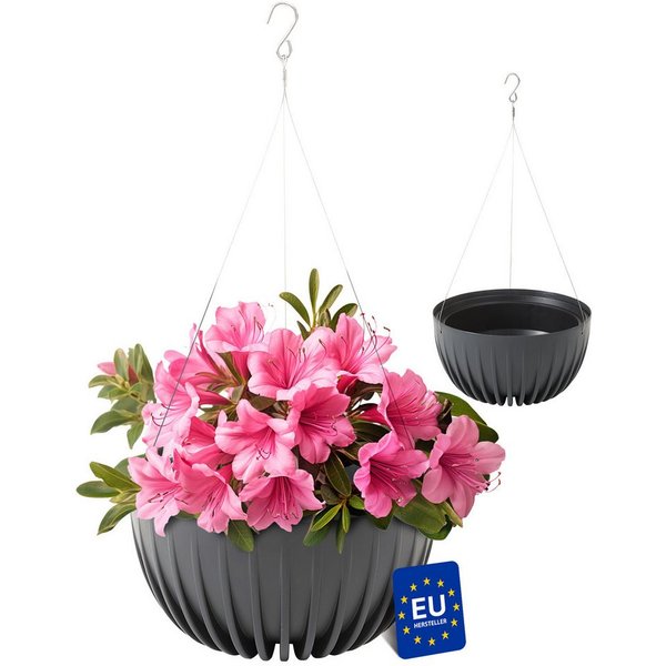 KONZEPT Blumenampel hängend Blumentopf 30cm Durchmesser, Hängetopf für Pflanzen, aus Kunststoff