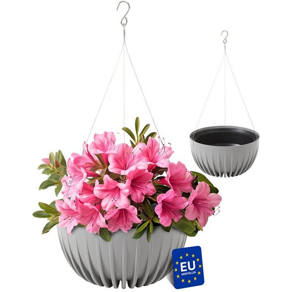 KONZEPT Blumenampel hängend Blumentopf 30cm Durchmesser, Hängetopf für Pflanzen, aus Kunststoff